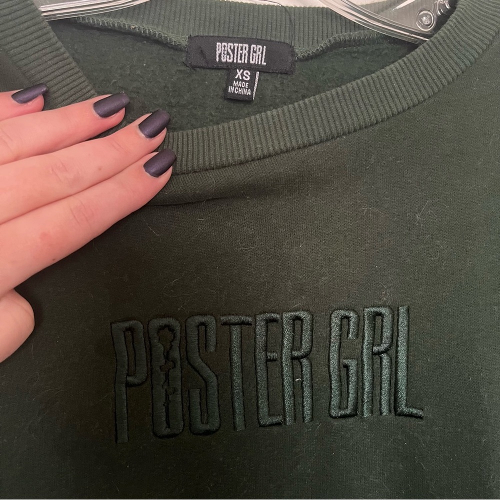 Poster Girl oversized green sweatshirt crewneck
